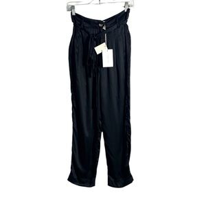 NWT The Great. Statesman Trousers Black Size 24 Capsule Wardrobe Minimalist